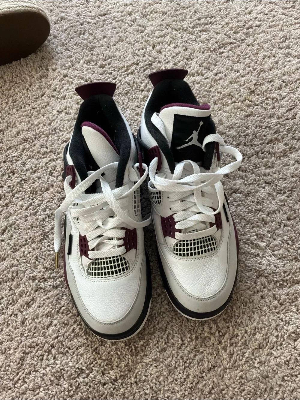 Jordan4  Men’s Sneakers White and Purple